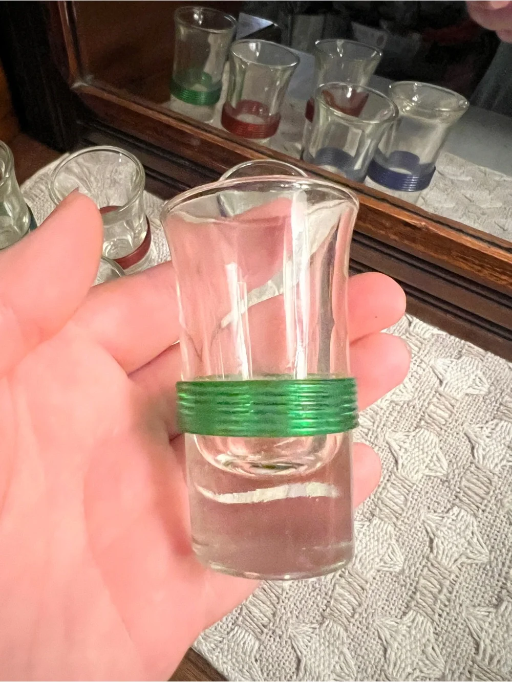 VINTAGE‎ Blade Runner Set of 6 Mid-Century Modern Celluloid Banded Shot Glasses
